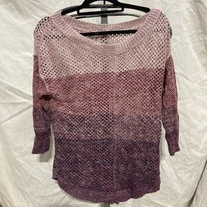 Maurice’s purple shades stripped see through sweater shirt size M - never worn
